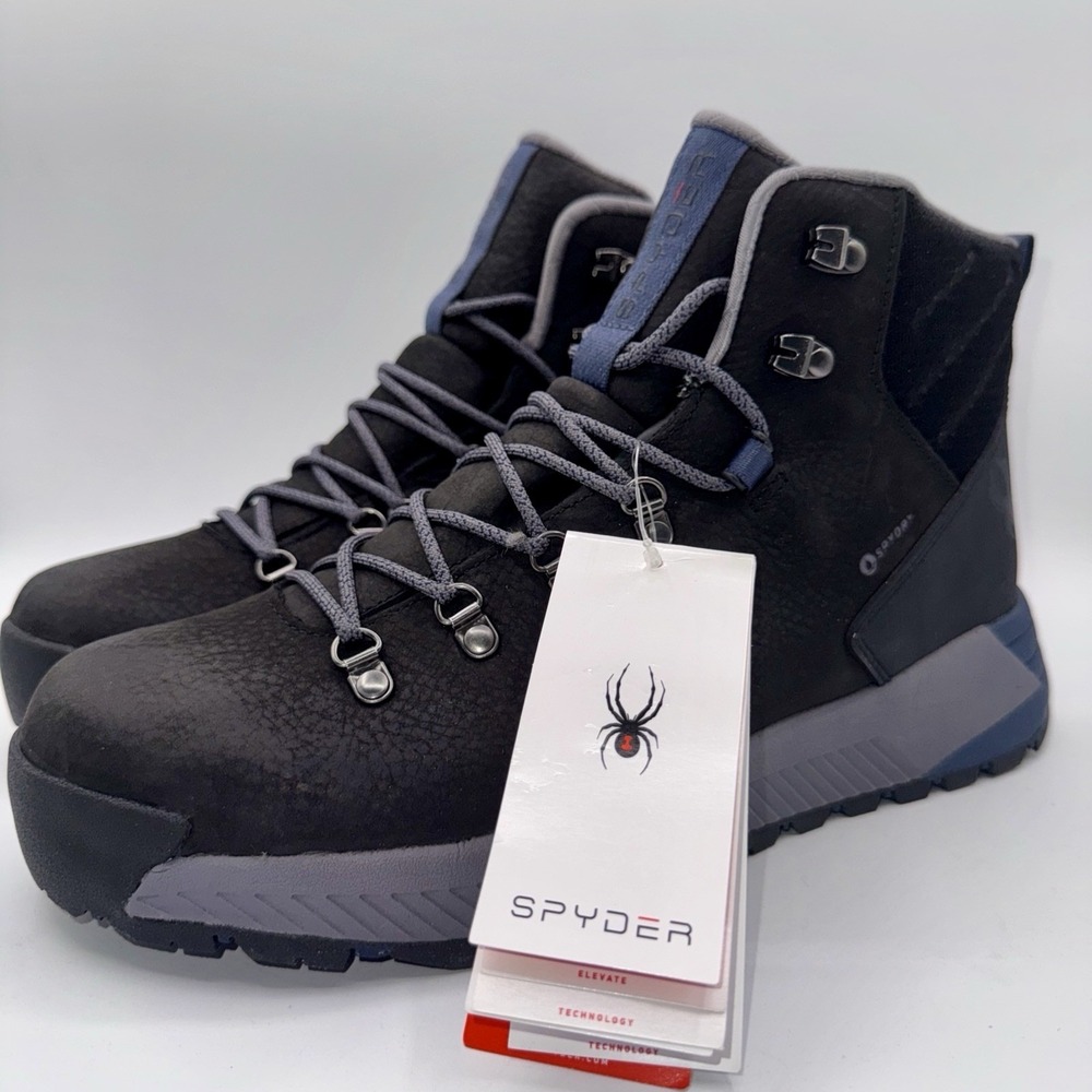 Spyder‎ Blacktail Boots Men's Size 10.5 Black Waterproof Leather